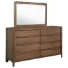 Coaster Fine Furniture 223323M Maderia - 8-Drawer Dresser And Mirror - Walnut