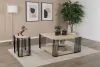 New Classic T4183B-3P Vertex - Rectangular 3 Piece Occasional Set (1 Coffee & 2 End Tables) - Brown / Black