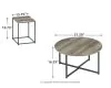 Ashley Furniture T103-213 Wadeworth - Occasional Table Set (Set of 3) - Brown / Beige