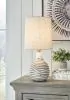 Ashley Furniture L204194 Aleela - Metal Table Lamp  - White / Gold Finish