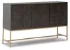 Ashley Furniture A4000316 Elinmore - Accent Cabinet - Brown / Gold Finish