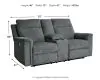 Ashley Furniture 3320296 Barnsana - Dbl Power Reclining Loveseat with Console - Gravel