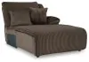 Ashley Furniture 92705S10 Ashley Furniture 92705S10 Top Tier - 3-Piece Reclining Sectional With Raf Press Back Chaise - Chocolate