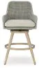 Ashley Furniture P798-130 Seton Creek - Barstool With Cushion (Set of 2) - Beige / Gray