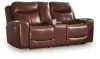 Ashley Furniture PCU1210218 Ashley Furniture PCU1210218 Bexhurst - Power Reclining Loveseat With Console / Adjustable Headrest - Mahogany