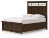 Ashley Furniture B849B2 Ashley Furniture B849B2 Taffenbrook - Queen Panel Storage Bed - Medium Brown