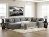 Ashley Furniture PC48405S5 Ashley Furniture PC48405S5 Clarington - 3-Piece Sleeper Sectional With LAF Chaise And RAF Sofa - Greystone