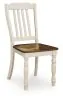 Ashley Furniture PCD616-01 Wirloni - Dining Room Side Chair (Set of 2) - Antique White / Brown