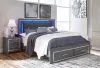 Ashley Furniture B214B11 Ashley Furniture B214B11 Lodanna - King Panel Bed With 2 Storage Drawers - Gray
