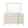 Samuel Lawrence Furniture S916-010 Madison - 9-Drawer Dresser in a Grey-White Wash Finish - Natural