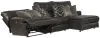 Jackson Furniture Industries 43/66/64/63-09 Jackson Furniture Industries 43/66/64/63-09 Como - 3 Piece Italian Leather Match Manual Reclining Sofa / Chaise With 1 Reclining Seat And RSF Chaise - Chocolate