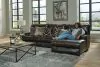 Jackson Furniture Industries 643/66/64/63-09 Jackson Furniture Industries 643/66/64/63-09 Como - 3 Piece Italian Leather Match Power Reclining Sofa / Chaise With 1 Lay Flat Reclining Seat And RSF Chaise - Chocolate