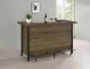 CoasterEssence 182104 Bellemore - Freestanding Home Bar Wine Cabinet - Rustic Oak