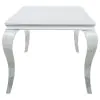 CoasterElevations 115091 Carone - Rectangular Glass Top Dining Table - White And Chrome