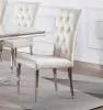 CoasterElevations 111102 Kerwin - Velvet Upholstered Dining Side Chair (Set of 2) - White