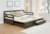 CoasterEssence 305706 Sorrento - 2-Drawer Twin Long Daybed With Extension Trundle - Gray