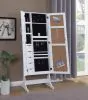 CoasterEssence 904031 Doyle - Cheval Mirror With Jewelry Storage - White