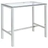 Coaster Fine Furniture 104873-S5 Tolbert - 5 Piece Bar Set With Acrylic Chairs - Clear And Chrome