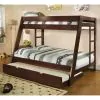 Furniture of America CM-BK358EXP-BED Arizona - Twin Over Full Bunk Bed - Dark Walnut