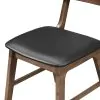 New Classic D1750-20 Thea - Wood Back Side Chair With Black Seat (Set of 2) - Walnut