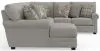 Jackson Furniture Industries 3345/75/30/72-26 Jackson Furniture Industries 3345/75/30/72-26 Livingston - 3 Piece Sectional With Comfort Coil Seating And 9 Included Accent Pillows (LSF Chaise) - Linen
