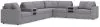 Ashley Furniture 92104S16 Ashley Furniture 92104S16 Modmax - 8-Piece Sectional  With 2 Audio System Consoles And 3 Armless Chairs - Granite