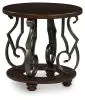 Ashley Furniture T623-6 Frallyn - Round End Table - Dark Brown