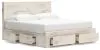 Ashley Furniture B2310B14 Ashley Furniture B2310B14 Lawroy - King Panel Bed With Storage Footboard And 2 Under Bed Storage Units - Light Natural