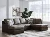 Ashley Furniture PC62703S5 Castille Way - 2-Piece Sleeper Sectional With RAF Corner Chaise - Fossil