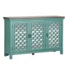 Liberty Furniture 2011-AC5636 Kensington - 3 Door Accent Cabinet - Turquoise / Worn Wood Tone