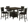 CoasterEveryday 100958-S5 Jaden - 5 Piece Square Counter Height Dining Set - Espresso