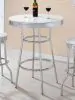 CoasterEveryday 2300 Retro - Round 1950's Bistro Pub Height Bar Table - White