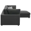 CoasterEssence 551324-SETB Serene - 4 Piece Upholstered Modular Sectional Sofa - Charcoal