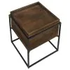 CoasterEssence 936007 Ondrej - Square Accent Side Table Removable Tray - Dark Brown