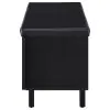 Coaster Fine Furniture 915152 Brixton - 2-Door Padded Entryway Shoe Storage Bench - Black