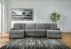 Benchcraft® 32402S3 Benchcraft® 32402S3 Birkdale Court - 3-Piece Sectional With LAF And RAF Corner Chaises - Gray