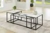 New Classic T3763-3P Vetra - Faux Marble 3 Piece Occasional Set - (Coffee & 2 End Tables) - Black / White