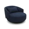 Liberty Furniture 708-ACH15-N Haley - Upholstered Swivel Cuddler Chair - Midnight