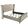 Coaster Fine Furniture 222661KE-S4 Lorient - 4 Piece Eastern King Bedroom Set - Ivory And Camel