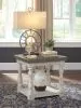 Ashley Furniture T814-3 Havalance - Rectangular End Table - Gray / White