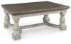Ashley Furniture T814-1 Havalance - Rectangular Cocktail Table - Gray / White