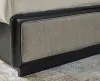 Ashley Furniture B821B4 Rowanbeck - King Upholstered Panel Bed - Gray / Black