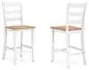 Ashley Furniture D398/13/124(2) Ashley Furniture D398/13/124(2) Gesthaven - 5 Pc. - Rectangular Dining Room Counter Table, 4  Barstools - Natural / White
