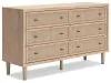 Ashley Furniture B1199/231/36/345/57/154/B100-13 Ashley Furniture B1199/231/36/345/57/154/B100-13 Cielden - 6 Pc. - Dresser, Mirror, Chest, Queen Panel Bed - Two-Tone