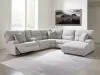 Ashley Furniture 93605S1 Ashley Furniture 93605S1 Acklen Place - 6-Piece Power Reclining Sectional With Raf Power Reclining Back Chaise - Pewter