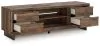 Ashley Furniture W3367-68 Zadilyn - XL TV Stand With Fireplace Option - Brown