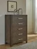 Ashley Furniture PCB843-46 Radkin - Five Drawer Chest - Burnished Brown