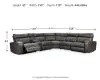 Ashley Furniture 55203S2 Ashley Furniture 55203S2 Samperstone - Zero Wall Recliners With Console 6 Pc Sectional - Gray