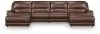 Ashley Furniture PCU62607S11 Ashley Furniture PCU62607S11 DeepWakes - 4-Piece Power Reclining Sectional With Double Chaise And 2 Armless Chairs - Canyon