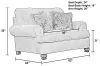 Jackson Furniture Industries 444701-2913/18-2914/48 Freemont - Chair And a Half - Pewter